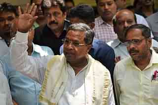 Siddaramaiah after a press conference in Bengaluru. (Photo by Arijit Sen/Hindustan Times via Getty Images)