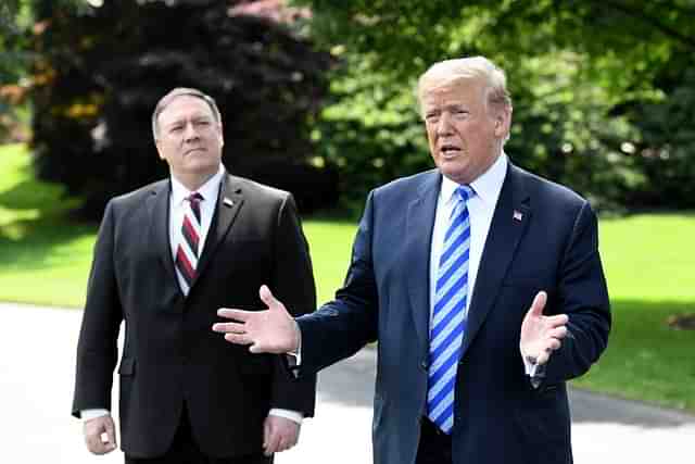 US Secretary of State Mike Pompeo and US President Donald Trump. (Olivier Douliery-Pool/GettyImages)