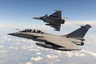 Two Rafale fighter jets of the French Air Force. 