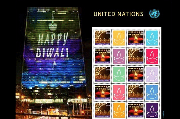 Postal stamps to be issued by the UN (@AkbaruddinIndia/Twitter)