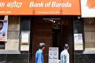 A Bank of Baroda branch. (Kunal Patil/Hindustan Times via Getty Images)