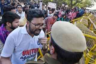 JNU students protesting. (representative image) (Raj K Raj/Hindustan Times via Getty Images)
