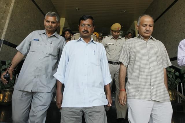 AAP leaders Arvind Kejriwal and Manish Sisodia (Raj K Raj/Hindustan Times via Getty Images)