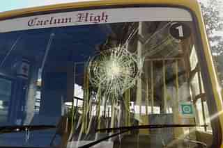 School bus attacked by goons (@SureshNakhua/Twitter)