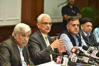 Chief Election Commissioner O P Rawat addresses a press conference ahead of MP assembly elections in Bhopal. (Mujeeb Faruqui/Hindustan Times via Getty Images)