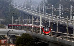 Trial run of Lucknow Metro. (Photo by Deepak Gupta/Hindustan Times via Getty Images) 