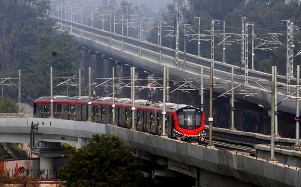 Trial run of Lucknow Metro. (Photo by Deepak Gupta/Hindustan Times via Getty Images) 