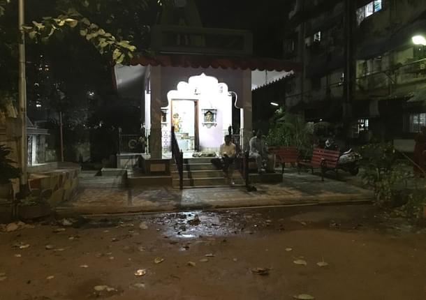 The muddy ground on which the <i>govindas </i>practise.