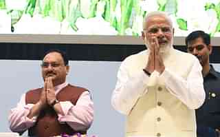 Prime Minister Narendra Modi and J P Nadda  (Mohd Zakir/Hindustan Times via Getty Images)&nbsp;