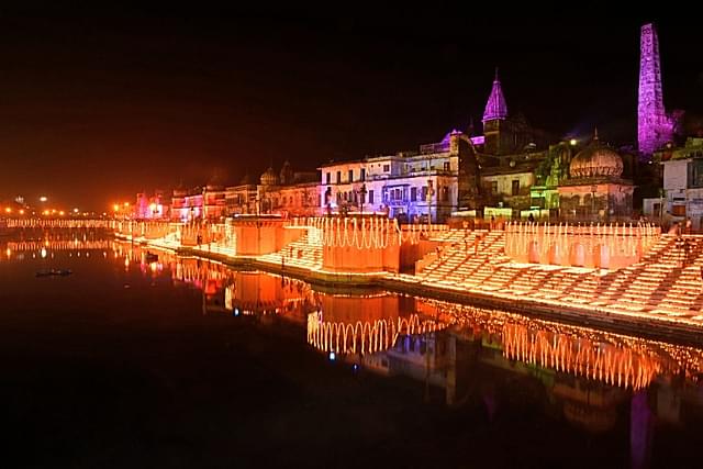 Yogi Adityanath Celebrates Biggest Deepotsav In Ayodhya(Photo by Deepak Gupta/Hindustan Times via Getty Images)