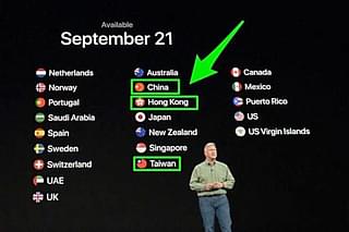 Apple listing the launch dates for the new iPhone XS and XS Max, for China, Hong Kong and Taiwan separately. (Twitter)