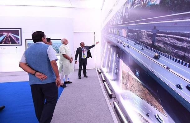 Prime Minister Narendra Modi and Minister of Road Transport and Highways of India Nitin Gadkari. 