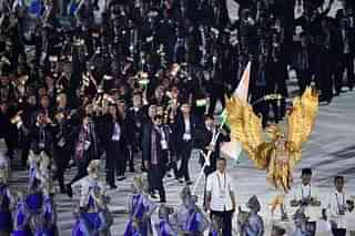 Indian contingent at the Asian Games opening ceremony (Robertus Pudyanto/Getty Images)