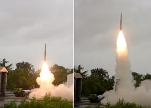 Test launch of the Prahaar missile by DRDO.