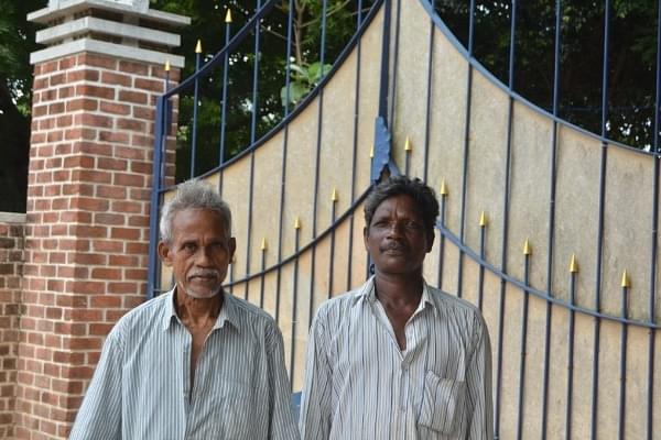 Arunachalam (left) has got only half the funds for IHHL construction, but Arjunan hasn’t got anything despite filling applications twice.