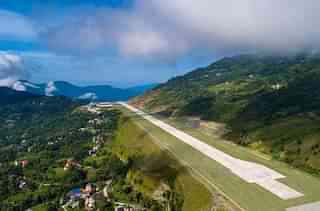 The runway of the newly constructed airport in Sikkim.&nbsp;