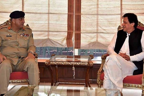 Pakistani Prime Minister Imran Khan with his Army Chief Qamar Javed Bajwa (Representative Image)