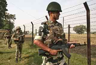 BSF personnel guarding India’s border with Bangladesh.