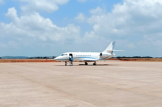 The Falcon F-2000 that landed at Sindhudurg airport.