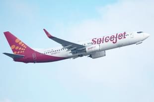 A SpiceJet airplane. 