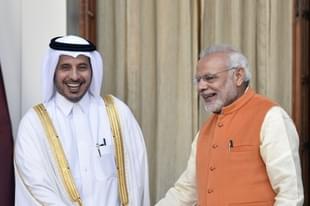 Prime Minister Narendra Modi and Qatar Prime Minister Abdullah bin Nasser bin Khalifa Al Thani (Photo credit: /AFP/GettyImages)