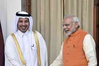 Prime Minister Narendra Modi and Qatar Prime Minister Abdullah bin Nasser bin Khalifa Al Thani (Photo credit: /AFP/GettyImages)