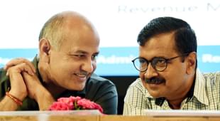 AAP supremo Arvind Kejriwal with his deputy Manish Sisodia (Arvind Yadav/Hindustan Times via Getty Images) 