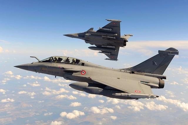 Two Rafale fighter jets of the French Air Force.&nbsp;