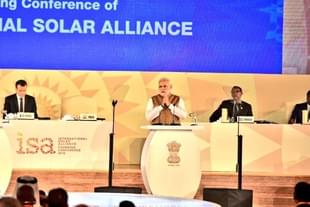 Prime Minister Narendra Modi at the founding conference of the International Solar Alliance. (MEA/Twitter)