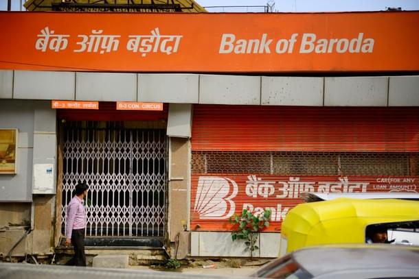 Bank of Baroda in New Delhi, India. (Pradeep Gaur/Mint via Getty Images) 