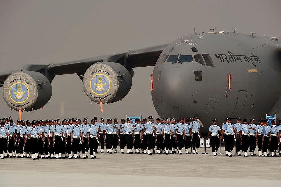 Indian Air Force’s C-17 Globemaster during the Air Force Day parade on theoutskirts of New Delhi. (MONEY SHARMA/AFP/GettyImages)