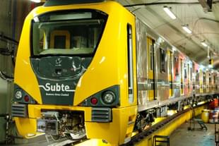 The <a href="https://en.wikipedia.org/wiki/Buenos_Aires_Underground_300_Series">Buenos Aires Underground 300 Series</a> metro rail. (via Wikimedia Commons)