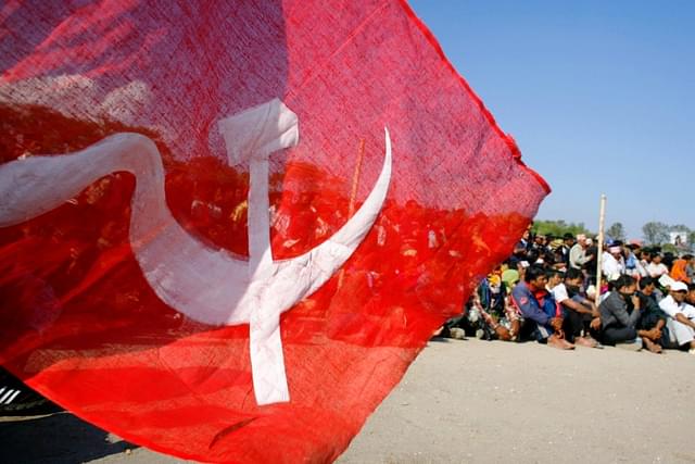 A communist flag. (Paula Bronstein/Getty Images)
