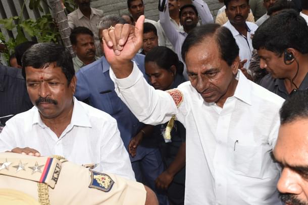 Telangana Chief Minister K Chandrashekhar Rao. (Arijit Sen/Hindustan Times via Getty Images) 