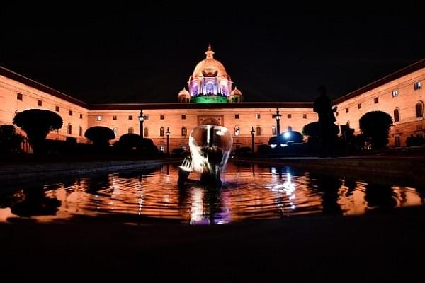 North and South Block buildings at Raisina Hills&nbsp; (Photo by Mohd Zakir/Hindustan Times via Getty Images)