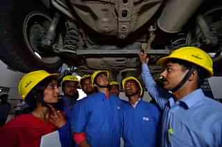 A Maruti Suzuki automobile skill training centre in Meerut. (Pradeep Gaur/Mint via Getty Images)