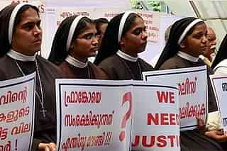 Nuns stage a protest seeking justice.