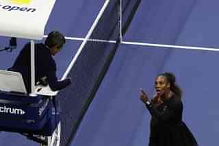 Serene Williams in an argument with the chair umpire (Jaime Lawson/Getty Images for USTA)