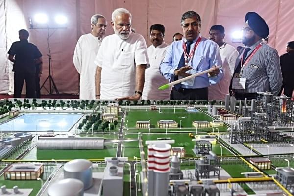 Prime Minister Narendra Modi at the event announcing the Talcher fertiliser plant project. (@NarendraModi/Twitter) 