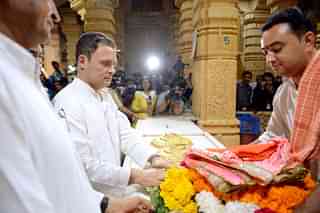 Rahul Gandhi at the Somnath Temple (INC India/Twitter)