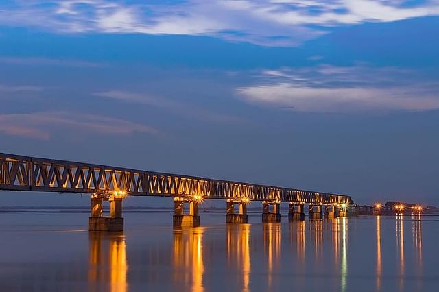 Bogibeel bridge is a combined road and rail bridge in the Dibrugarh. (Vikramjit Kakati/Wikipedia)