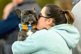 A woman with a her pet dog. (representative picture) (Kai Schwoerer/Getty Images)