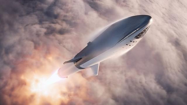An artwork of BFR (Big Falcon Rocket) released by SpaceX.