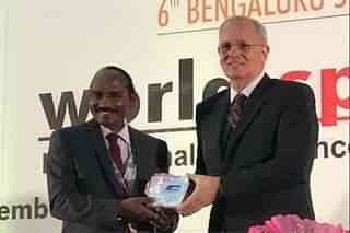 ISRO chief K Sivan with CNES president Jean-Yves Le Gall (FranceInIndia/Twitter)
