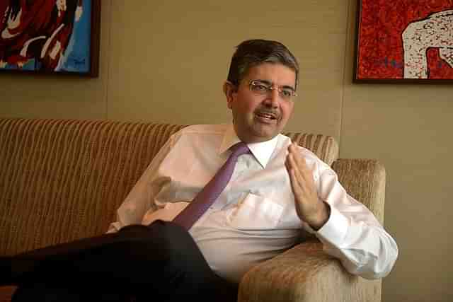 Uday Kotak speaks during an interview in Mumbai. (Abhijit Bhatlekar/Mint via Getty Images)&nbsp;