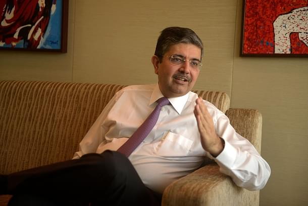 Uday Kotak speaks during an interview in Mumbai. (Abhijit Bhatlekar/Mint via Getty Images) 