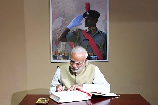  Prime Minister Narendra Modi at a museum that was also inaugurated at the National Poilce memorial complex. (@PMOIndia/Twitter)&nbsp;