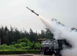 An Indian QRSAM system tested at the ITR, Chandipur in June. (pic via Twitter) (representative image)