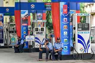 A petrol pump in Mumbai, India. (Kunal Patil/Hindustan Times via Getty Images)