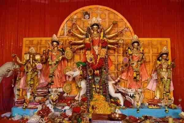 Durga Puja at a Pandal (Bachchan Kumar/Hindustan Times via Getty Images)